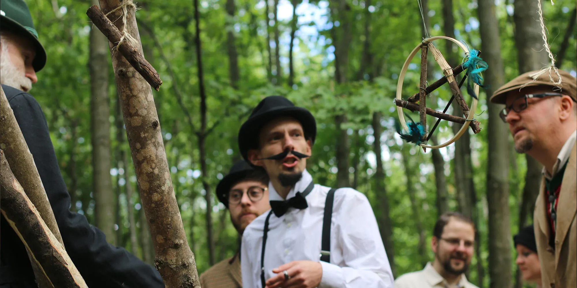 Liverollenspieler im Wald